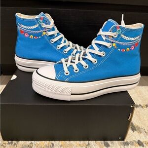 Blue Lift Converse Women 6 New